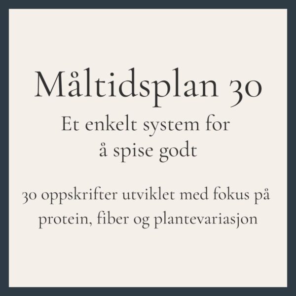 Måltidsplan 30