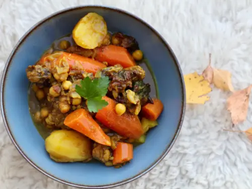 Tagine med butternutgresskar og lam