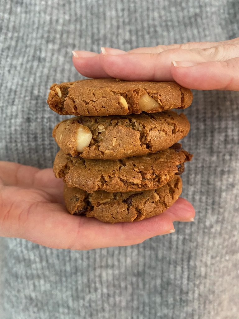 Cookies med sjokolade, nøtter og kokos