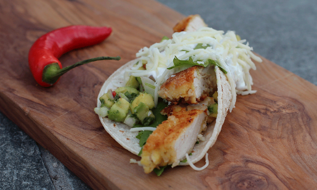 Crispy kyllingwraps
