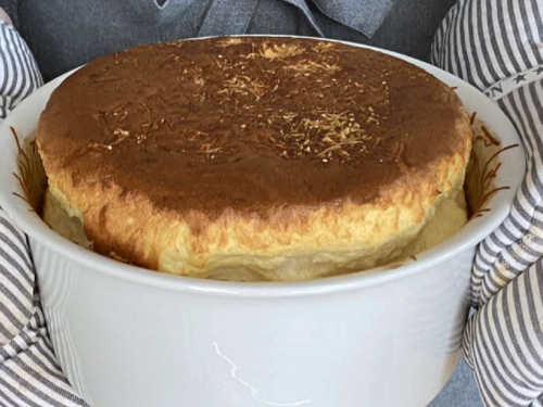 Ostesoufflé med ramsløk