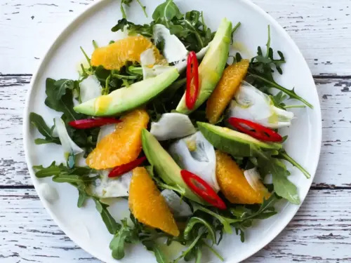 Fennikel, ruccola og appelsinsalat