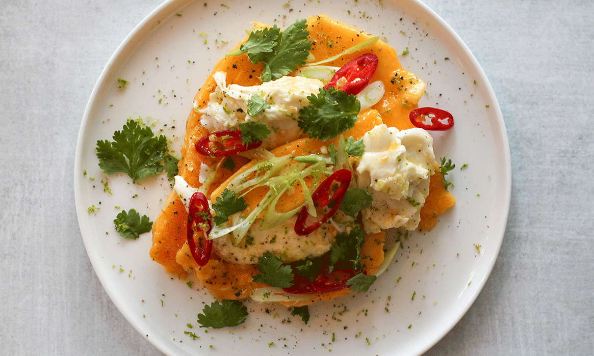 Mango- og mozarellasalat