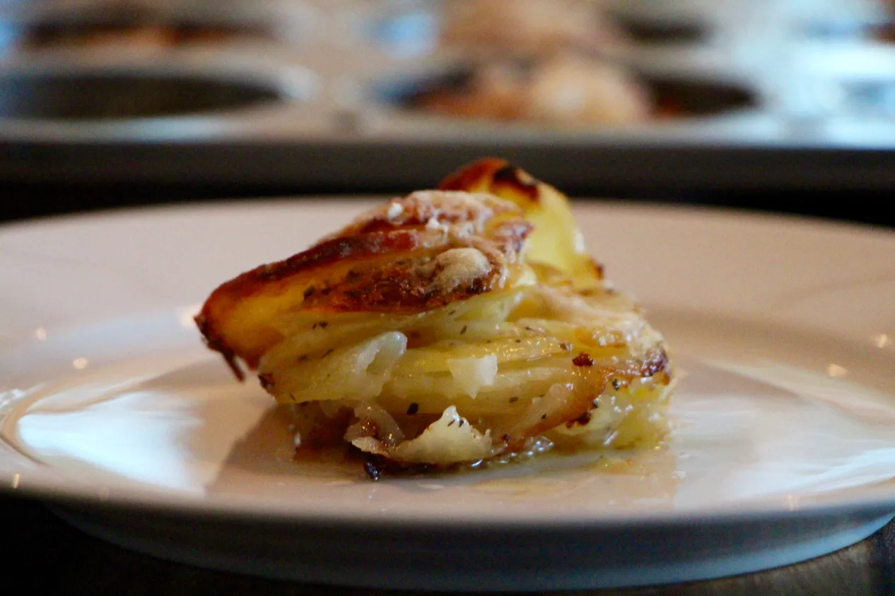 Ovnsbakte potetskiver med parmesan