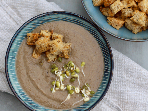 Sjampinjongsuppe med krutonger