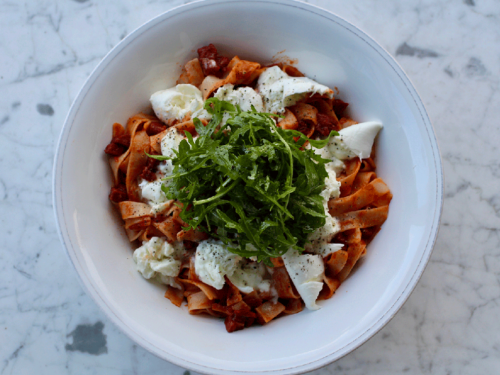 Spicy pasta med bøffelmozarella