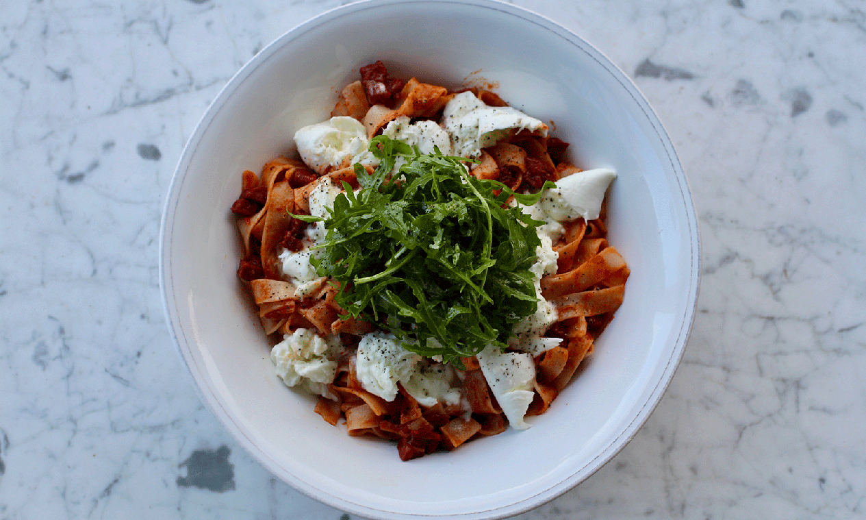 Spicy pasta med bøffelmozarella