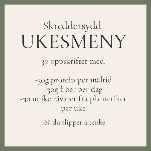 Måltidsplan 30
