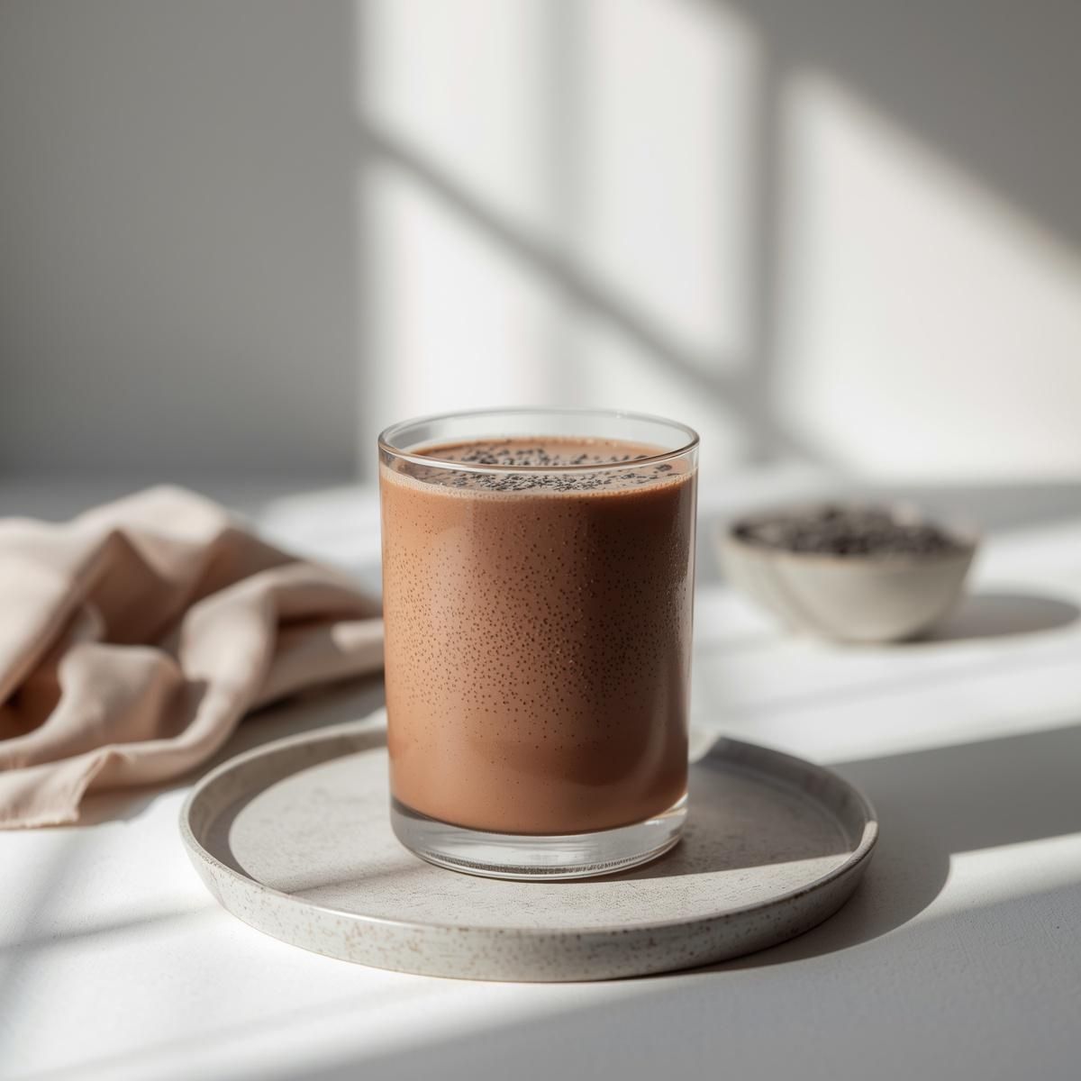 Sjokoladeshake med hempfrø