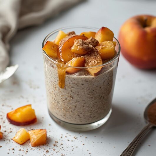 Chiapudding med tahinisaus og nektariner
