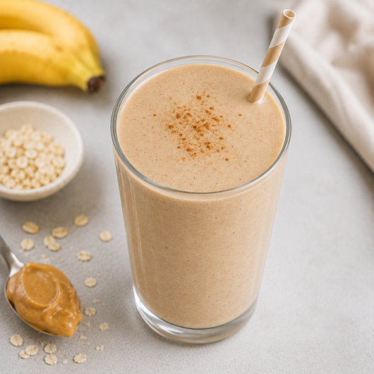 Kremet banansmoothie med peanøttsmør
